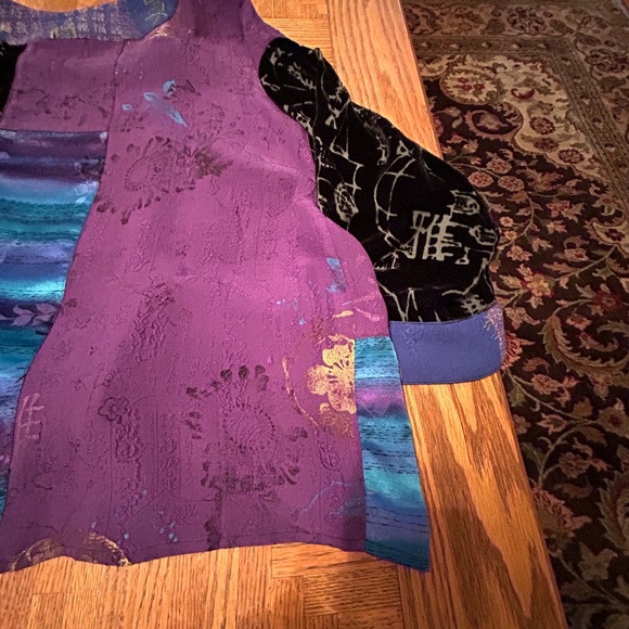 Chico’s women’s silk and velvet kimono jacket. . Size 2 (women’s medium).mint - Picture 13 of 13